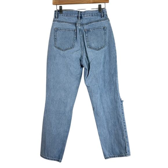 Pacsun Jeans Womens 25 Light Wash High Rise Crop Boyfriend Rigid Distressed - Picture 4 of 6